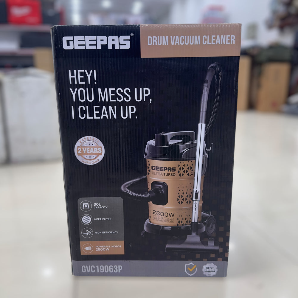 Geepas 30L Drum Vacuum Cleaner 19063