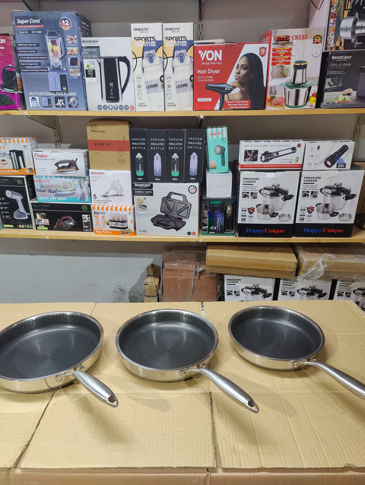 Imported Honeycomb Frypan Laser Crafted Pan with Lid