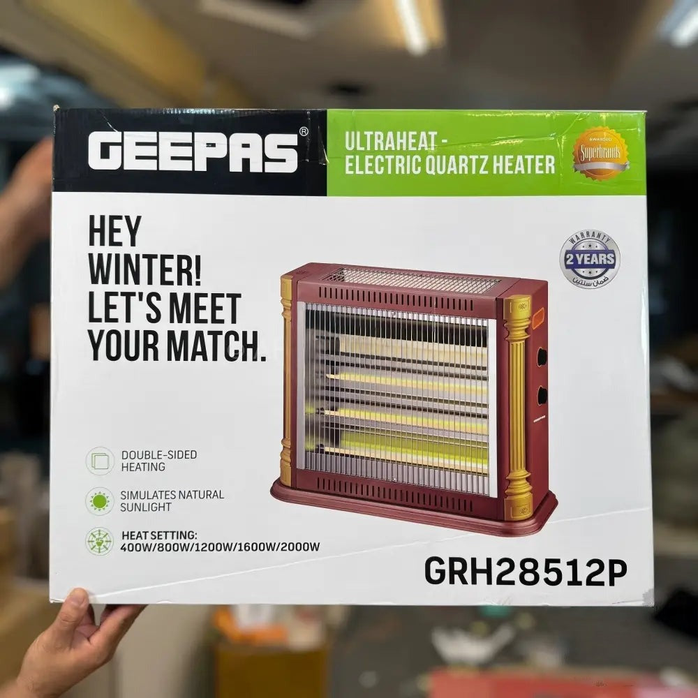 Geepas Ultrheat Electric Quartz Heater 28512