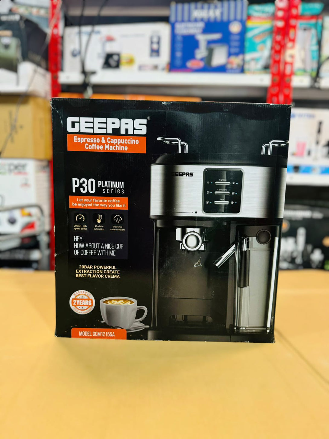 Geepas Espresso & Cappuchino Coffee Machine