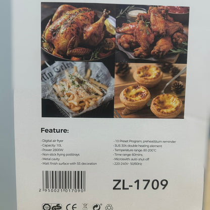 Uakeen 10L Digital Air Fryer ZL-1709