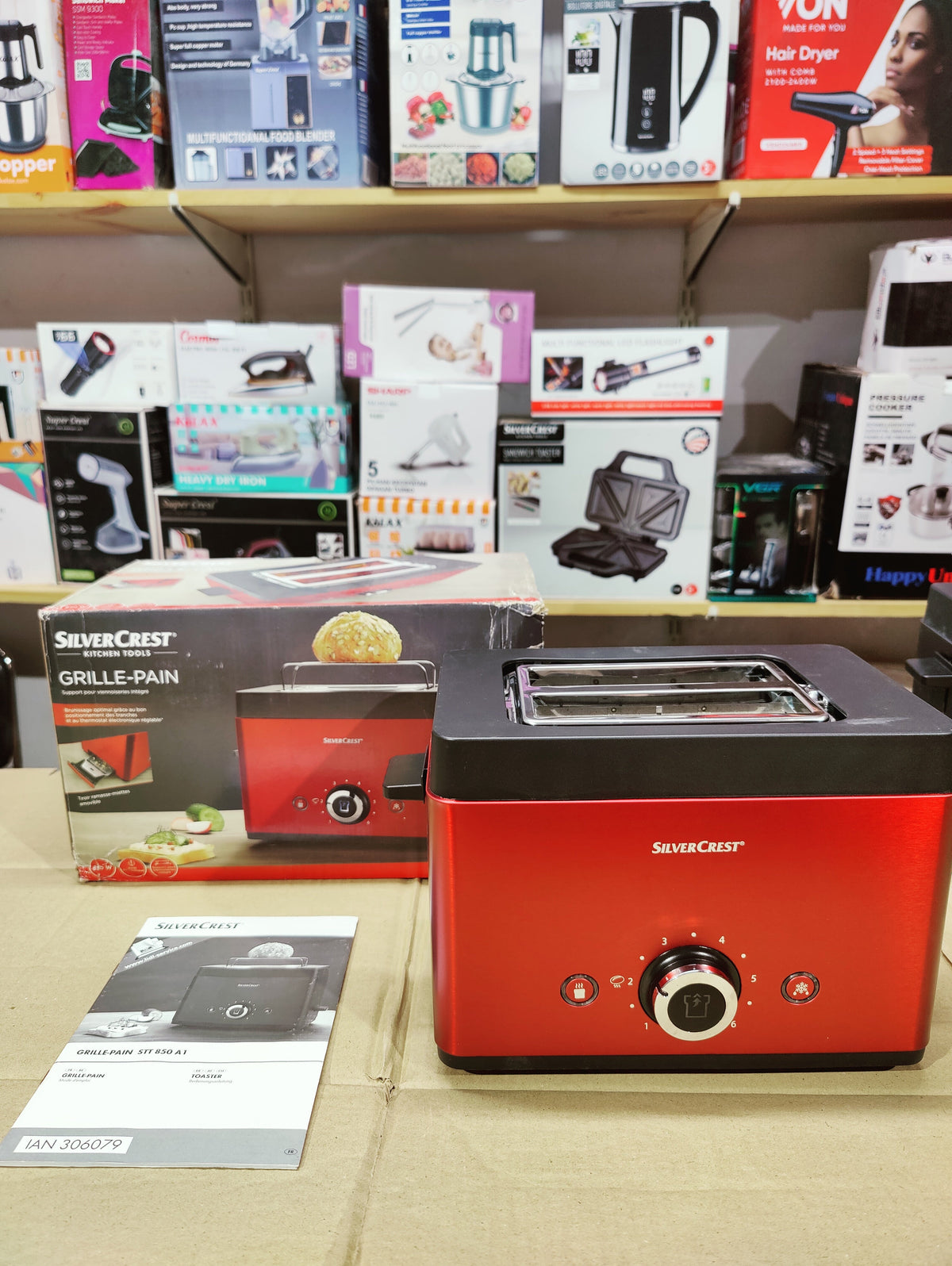 Imported Silver Crest Multifunction 2 Slice Bread Toaster with Warming Rack