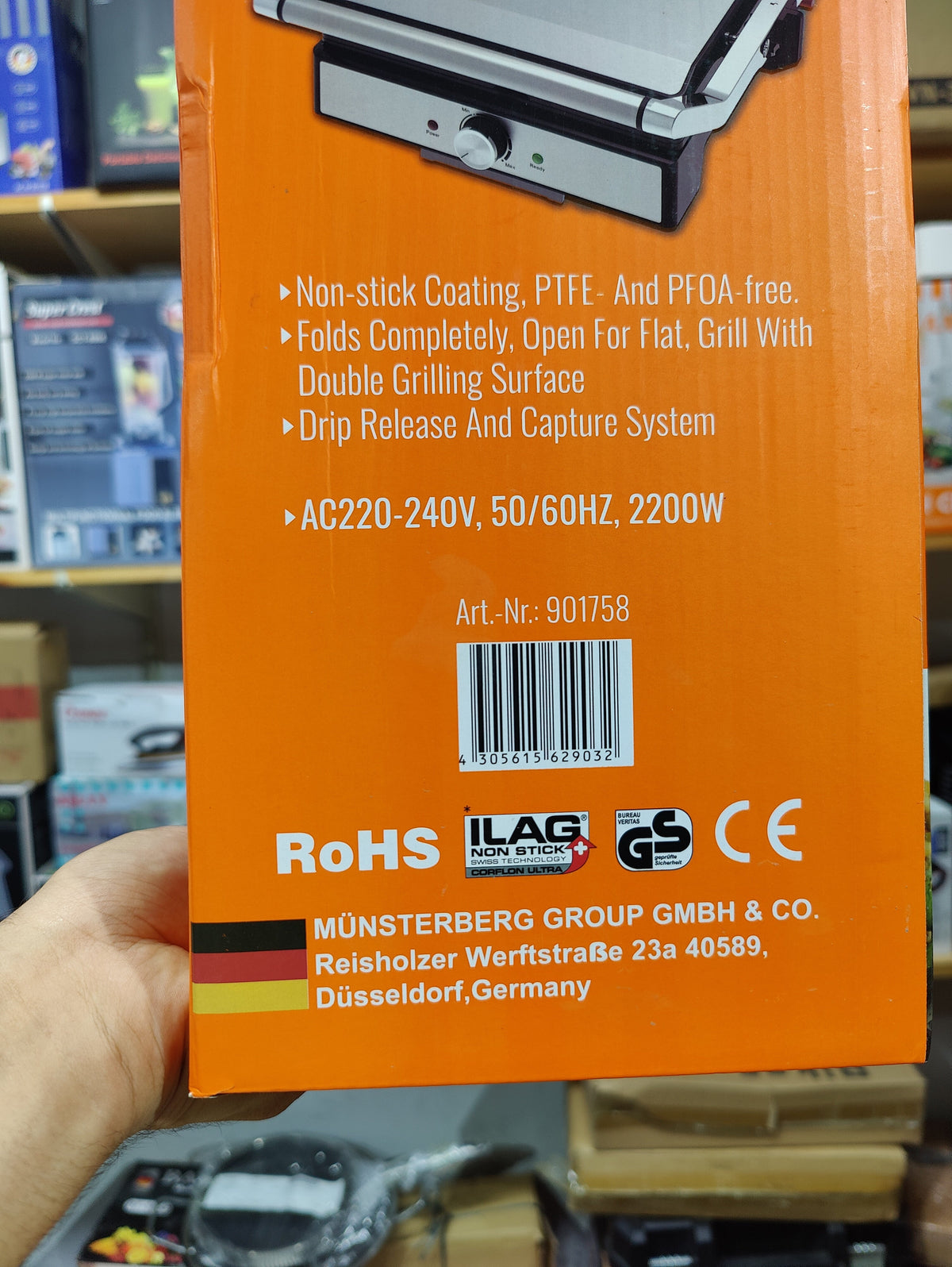 Imported Kolax Large Size Electric Contact Grill