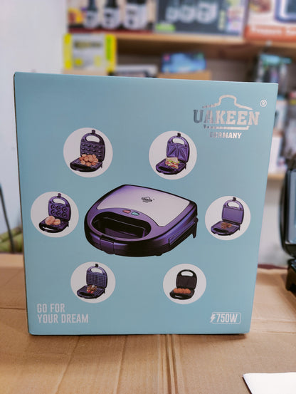 Uakeen 6-in-1 Sandwich Maker ZL-410