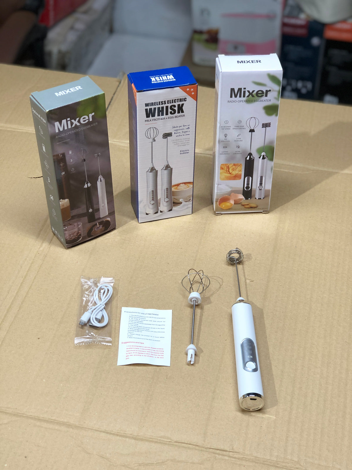 Lot Imported 2in 1 Milk Coffee Frother & Egg Whisker