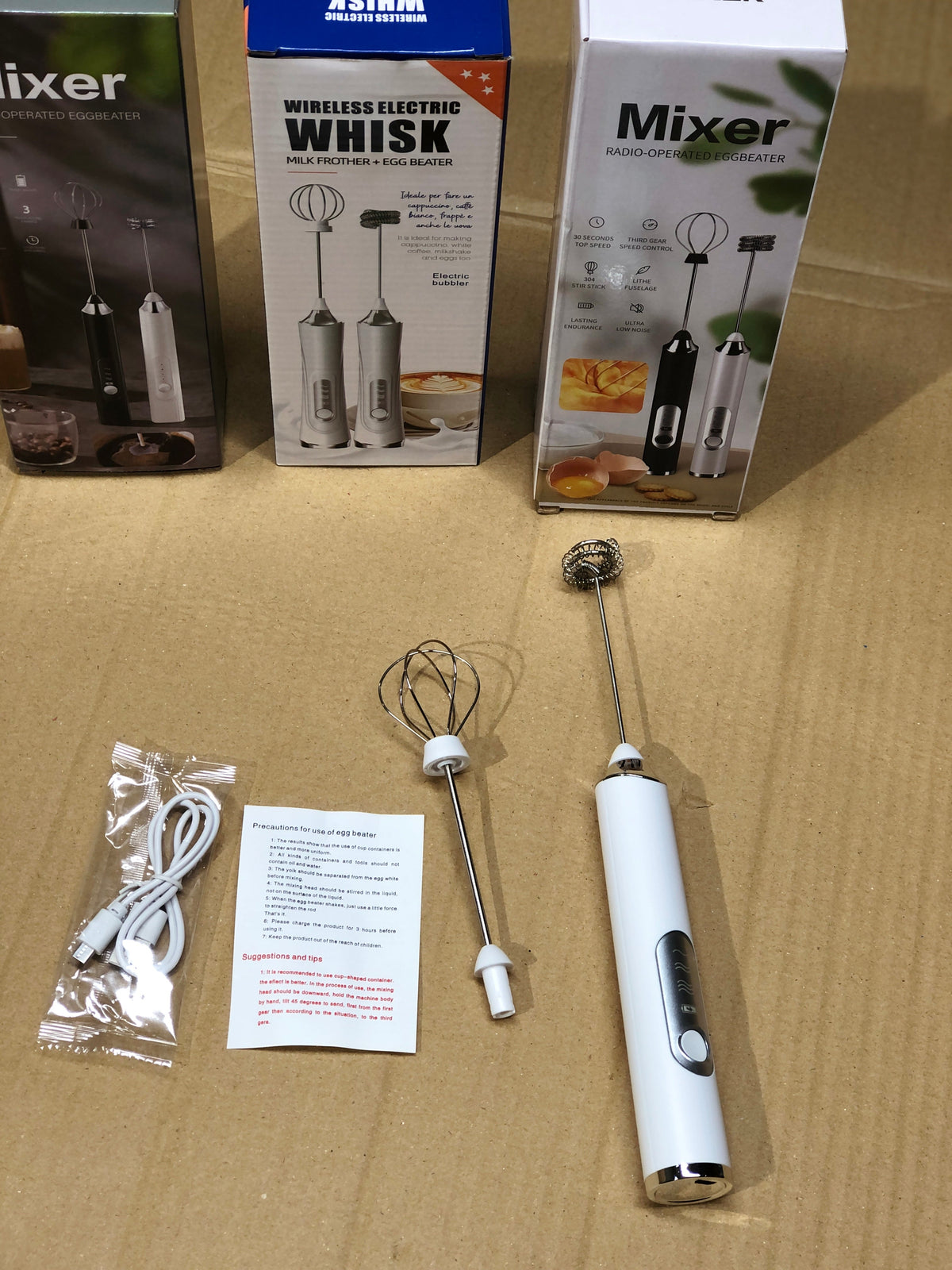 Lot Imported 2in 1 Milk Coffee Frother & Egg Whisker