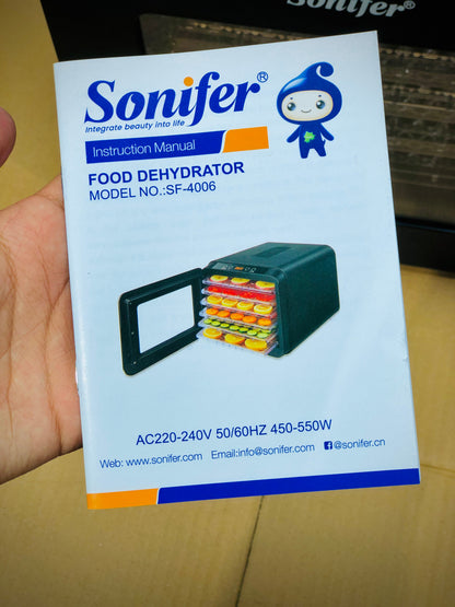 Sonifer 6 Tray Food Dehydrater