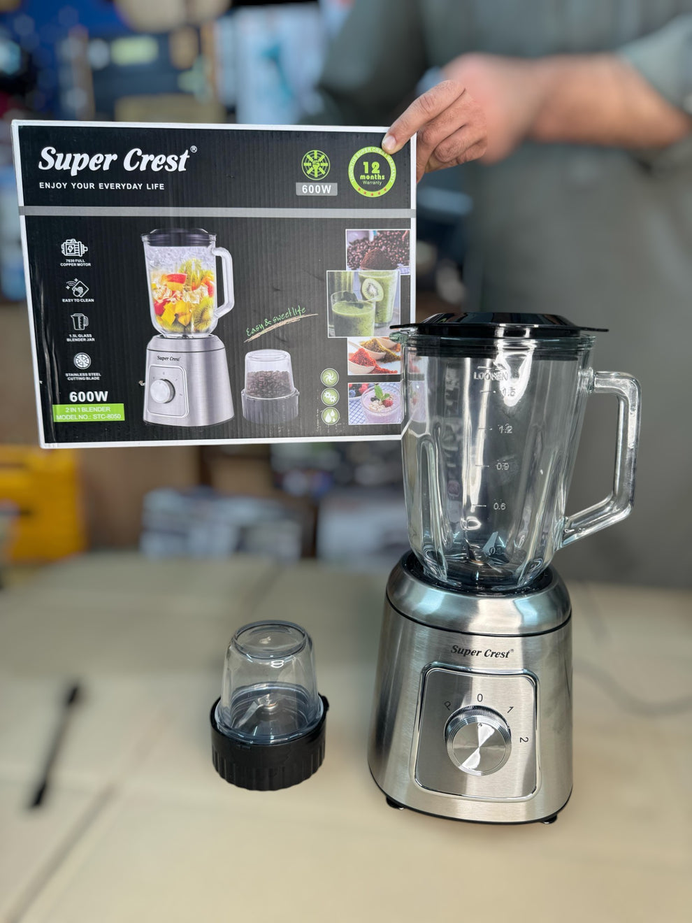 SUPER CREST 2 in 1 Commercial Blender STC - 8050