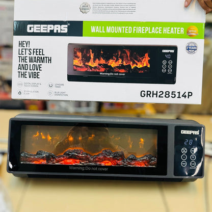 Geepas Wall Mounted 3D Flame Touch Display Blower Heater GRH28524P
