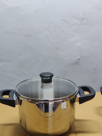 Imported Unique Pro 3 in 1 Stainless Steel Automatic Pressure Cooker - 4L + 6L